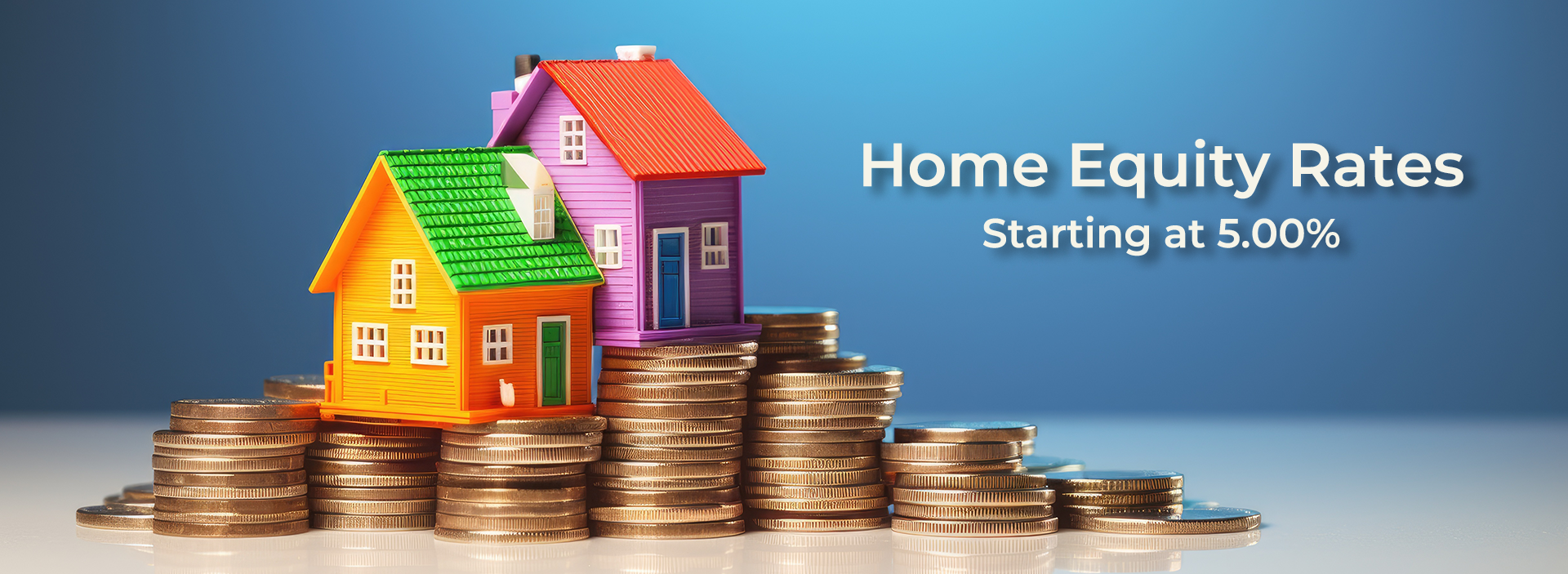 house with coins
